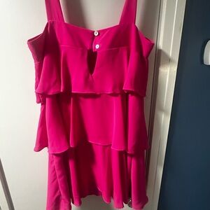 Adrienne Pink Layered Dress